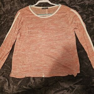 Shein Medium Heathered-Pink Longsleeve T